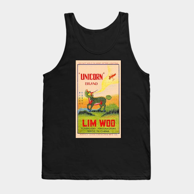 VINTAGE FIRECRACKER UNICORN LIM WOO MADE IN CHINA Tank Top by kakeanbacot